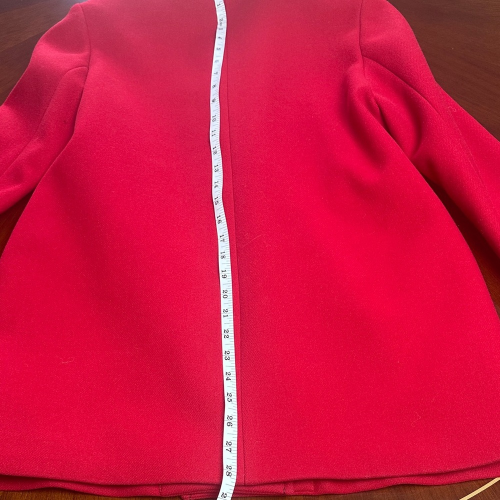Piazza Sempione Red Wool Double-Breasted Coat – Made in Italy Size 40 - Picture 16 of 16